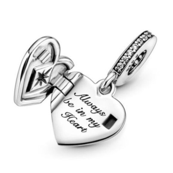 Always Be In My Heart Openable Heart Locket Dangle Cha… - Picture 2 of 5